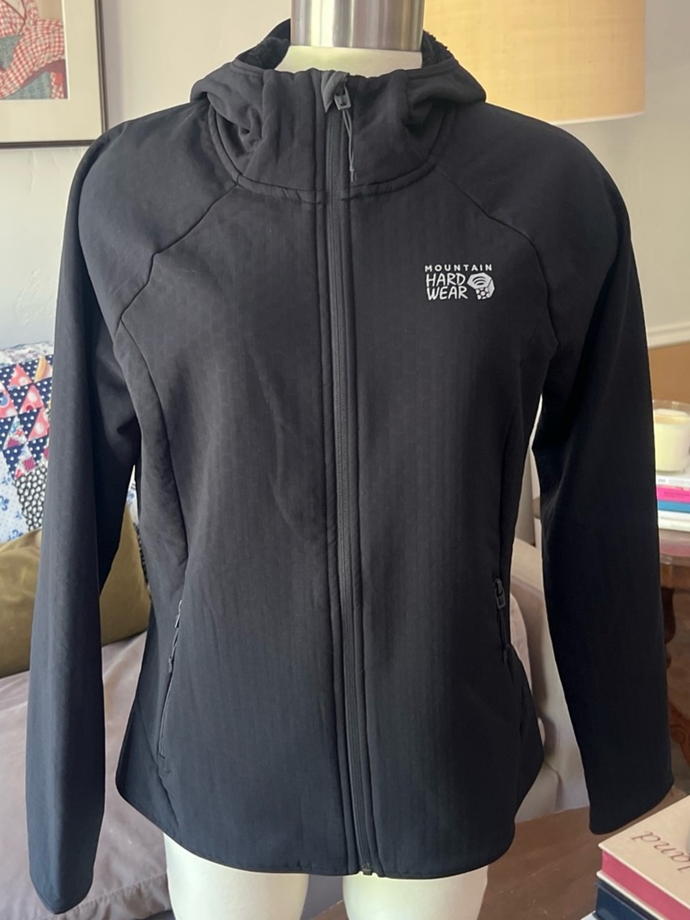Mountain Hardwear Women's Black Hooded Softshell Jacket